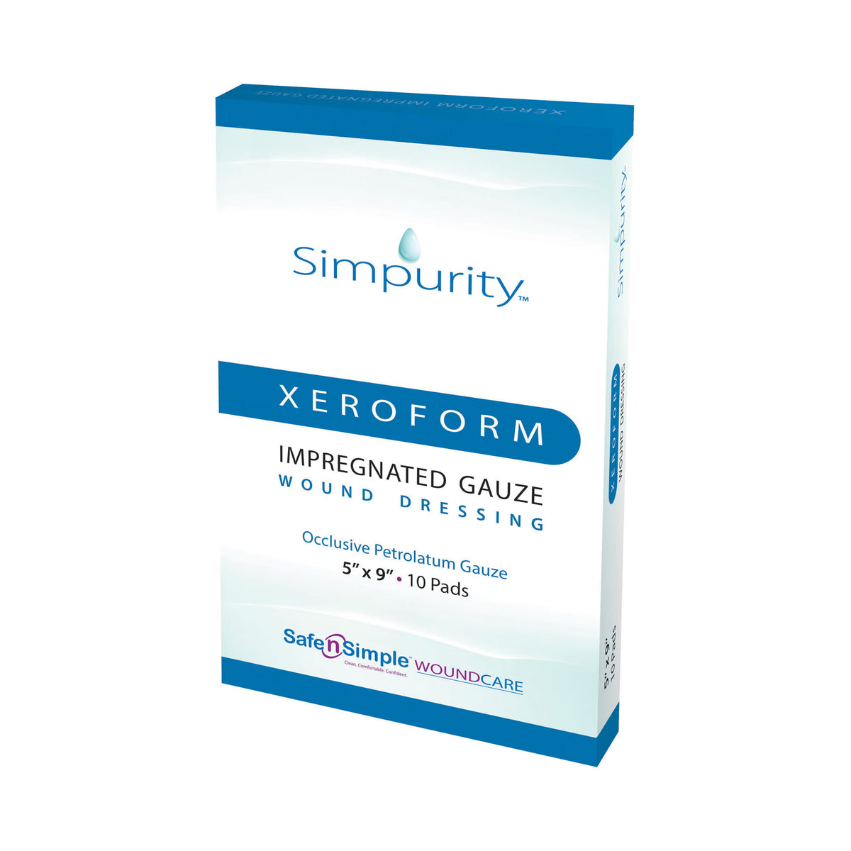 Simpurity™ Xeroform Petrolatum Impregnated Dressing, 5 X 9 Inch, 10/Bx