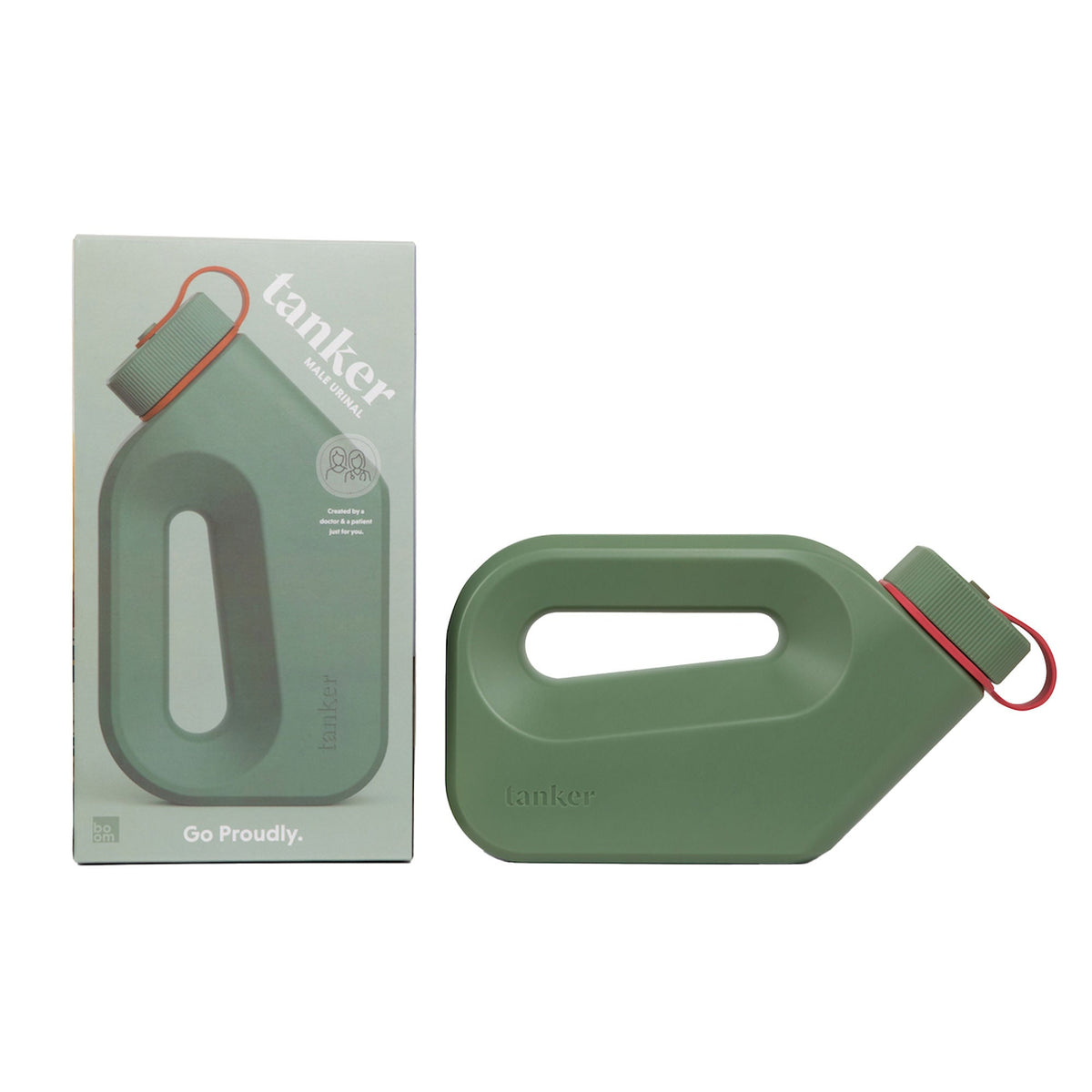Tanker Portable Male Urinal, Khaki Green, 24/CS