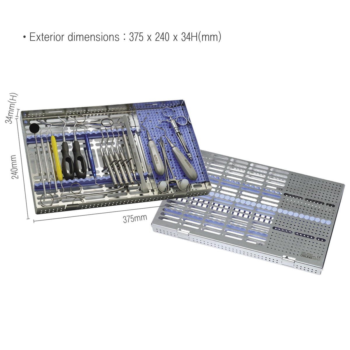 Osung 14.7" x 9.4" Dental Instrument Cassette -EFCCL2 - Osung USA
