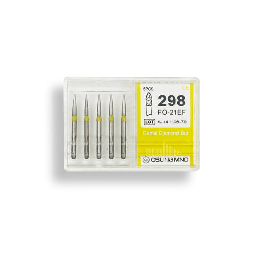 Cylindrical, Ogival End 1.4 mm Dia. Extra Fine Grit Diamond Bur 5 per pack. 245.14EF1 - Osung USA