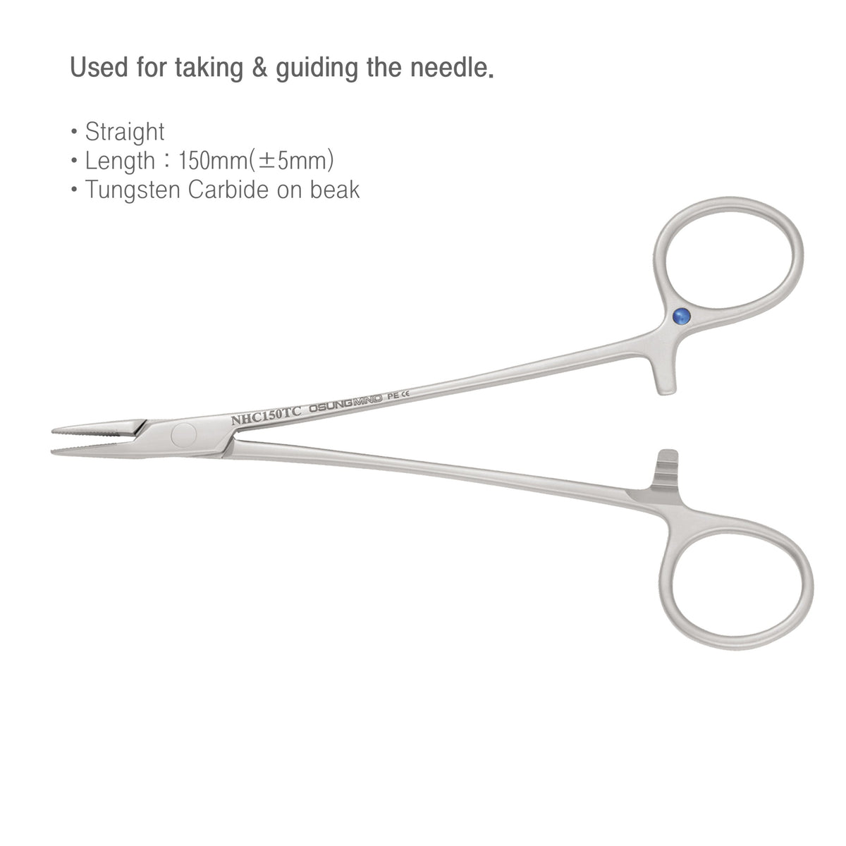 Osung 5.9" Tungsten Carbide Crile-Wood Needle Holder Premium -NHC150TC - Osung USA