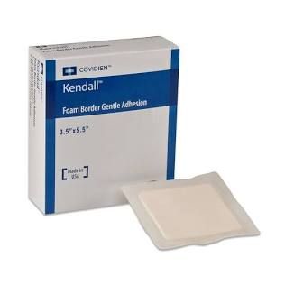 Dressing, Border Foam Gentle 7.5"X7.5" (10/Bx 5Bx/Cs) Kendal, 10/Bx