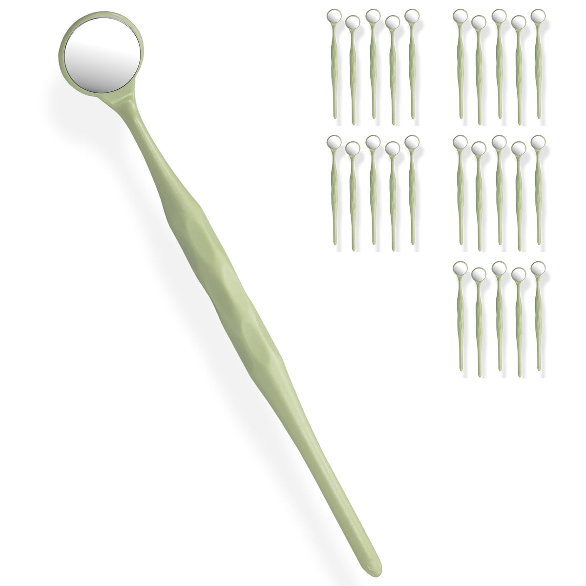 25 Pieces Dental Autoclavable Disposable Mouth Mirror Yellow -ORAL32 - Osung USA