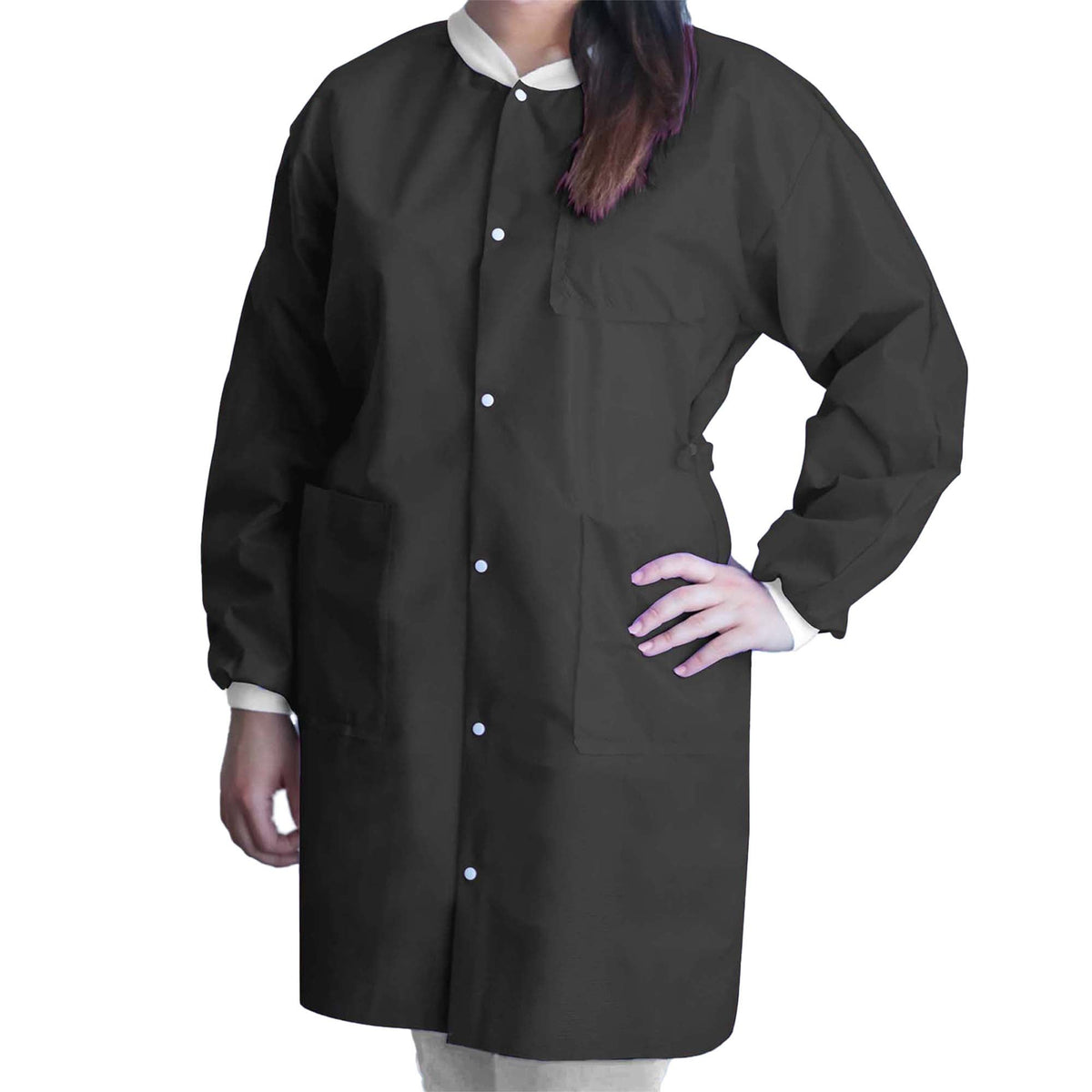 Coat, Lab Fitme Blk Xlg (10/Bg5Bg/Cs), 50/Cs
