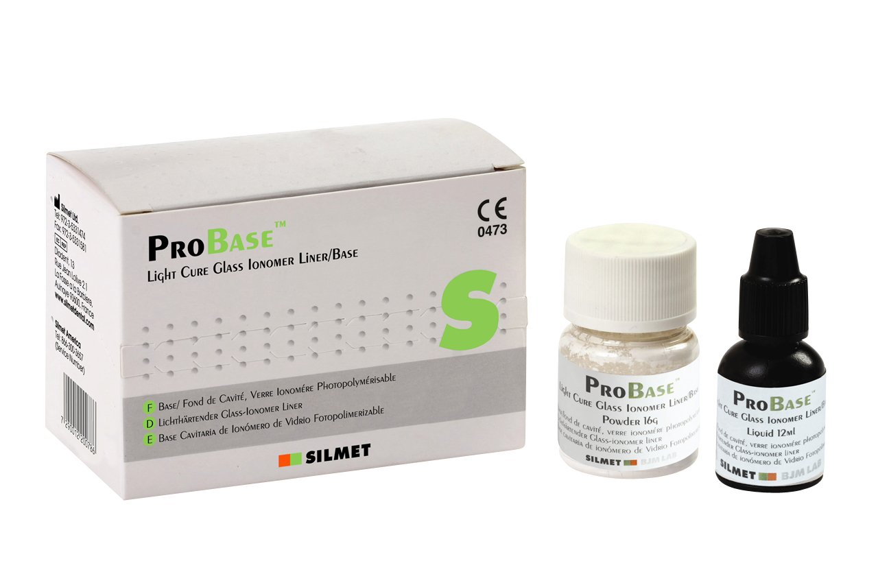 ProBase Kit Light Cure Glass Ionomer 15gm. Powder & 9ml. Liquid - Silmet