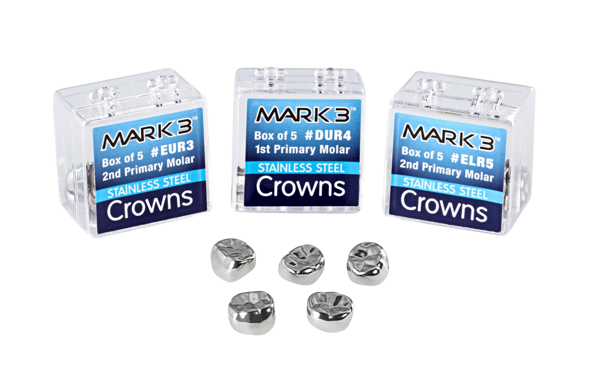 Stainless Steel Crowns 2nd Primary Molar E-UL-4 5/bx. - Osung USA
