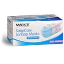 SurgiCare Blue Earloop Face Masks w/ Dual Band Strips Level 3 4ply 50/bx. - MARK3* - BriteSources