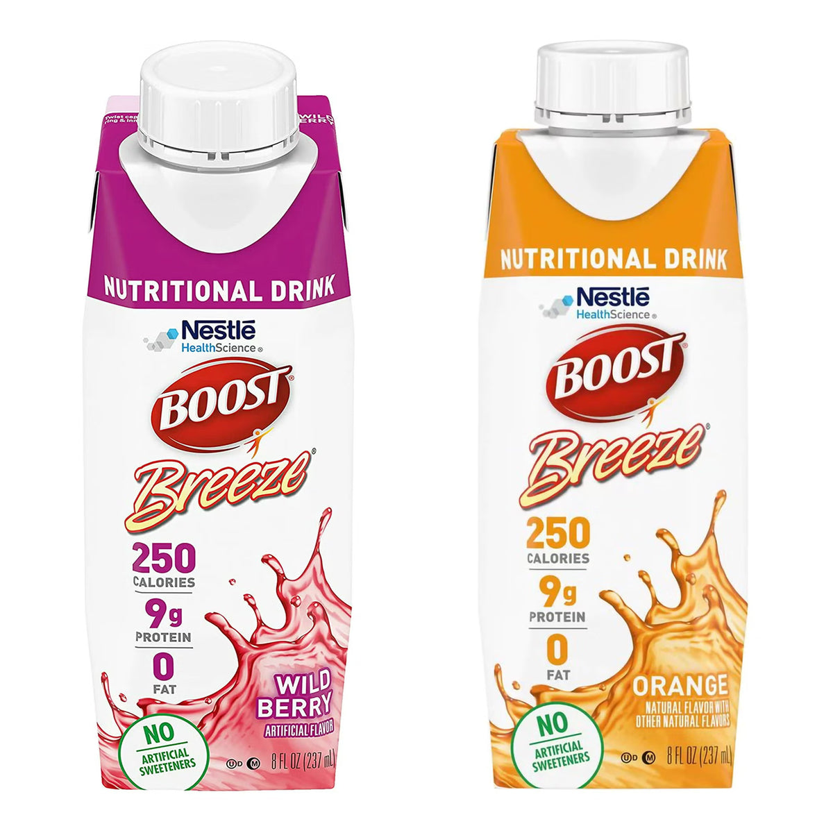 Boost Breeze® Variety (Orange, Wild Berry) Nutritional Drink, 8-ounce carton, 24/CS