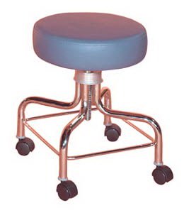 STOOL, EXAM W/FOOTRING BLK, 1/EA