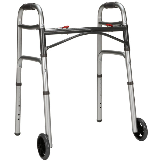 McKesson Aluminum Folding Walker, 25 – 32¼ Inch Height, 1/CS