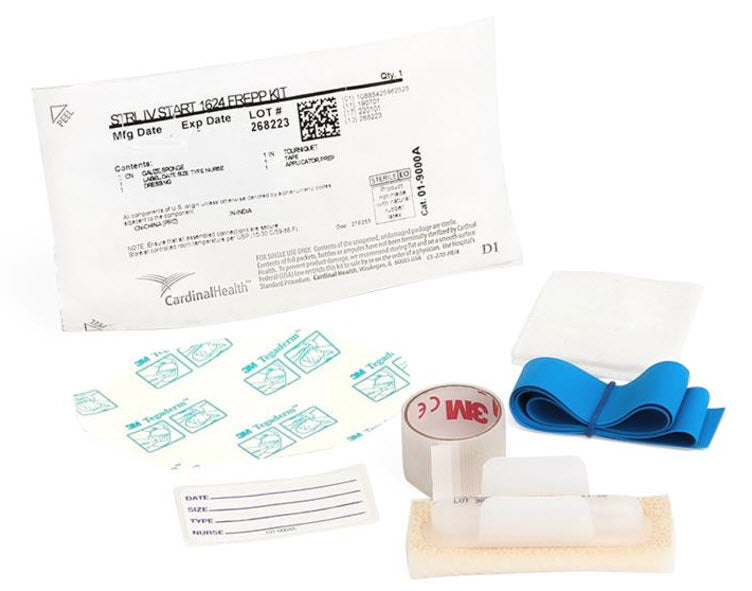 Cardinal Health Iv Start Kits Kit Iv Start W/Chlorascrub Lf100/Cs -01-8000A