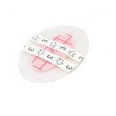 PolyMem® Shapes® Adhesive with Border Foam Dressing, 2 x 3 Inch Oval, 100/CS