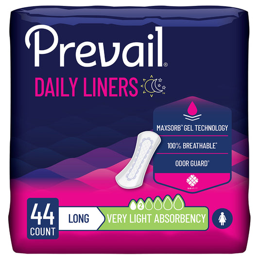 Prevail® Daily Bladder Control Pad, Very Light, Long Length, 176/Cs