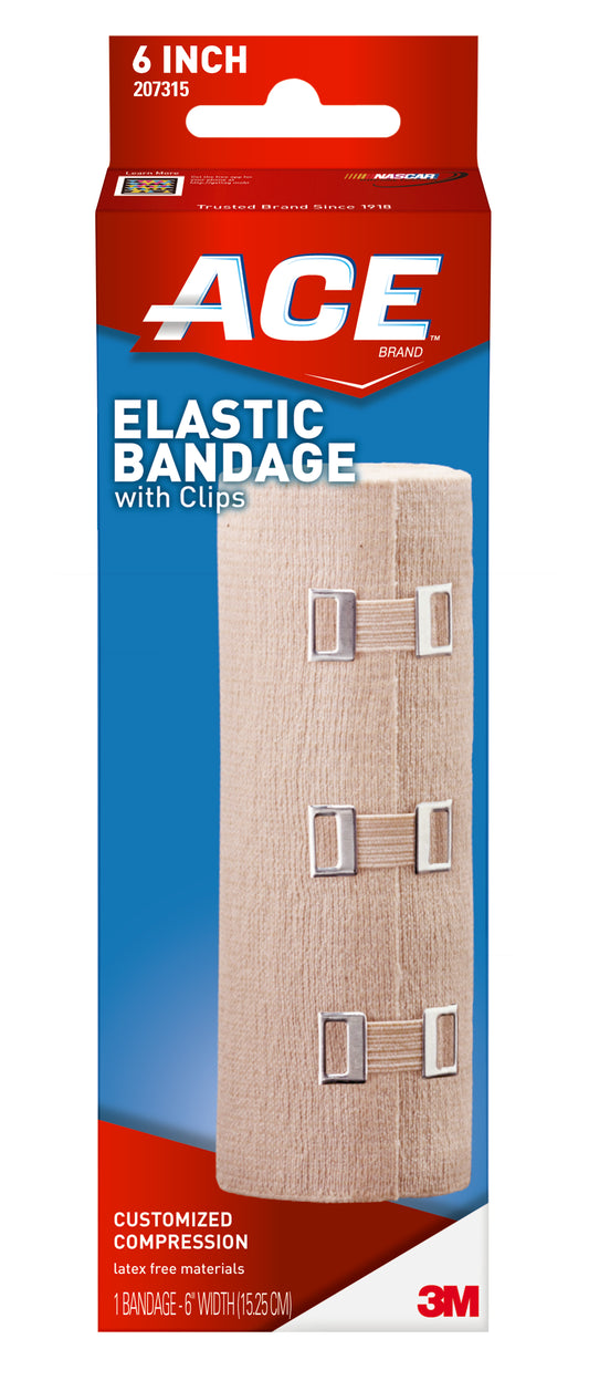 3M™ Ace™ Clip Detached Closure Elastic Bandage, 6 Inch X 5-1/3 Foot, 36/Cs