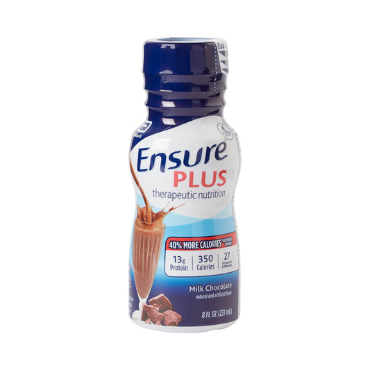 Ensure® Plus Therapeutic Nutrition, Chocolate, 8-ounce Bottle, 24/CS