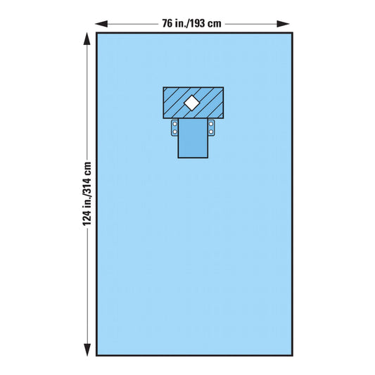 Halyard Sterile Thyroid Eent Drape, 76 W X 124 L Inch, 13/Cs