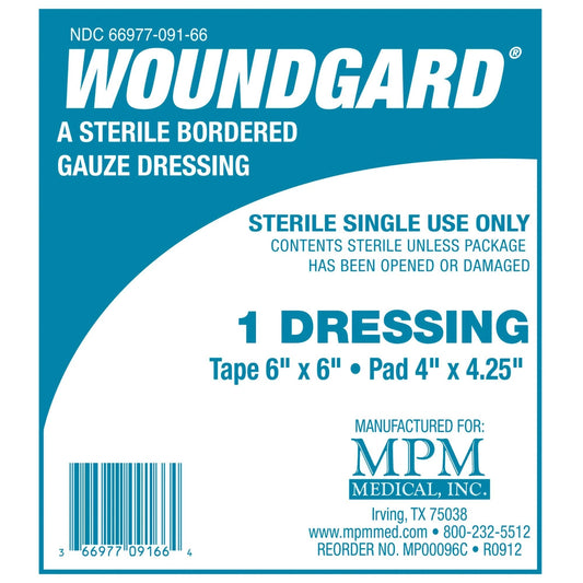 Woundgard® White Adhesive Dressing, 6 X 6 Inch, 120/Cs