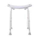 McKesson Aluminum Bath Bench Without Backrest, 15.5 – 19.5 Inch, Gray, 1/EA