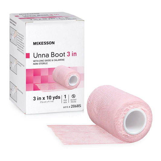 McKesson Zinc Oxide / Calamine Unna Boot, 3 Inch x 10 Yard, 12/CS
