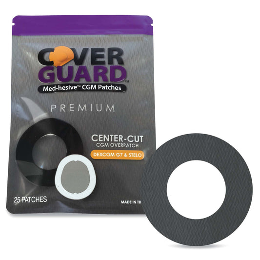 Overpatch, Cvrgrd Ctr Cut F/Dexcom G7 Blk (25/Ct 150Ct/Cs), 1/Ct
