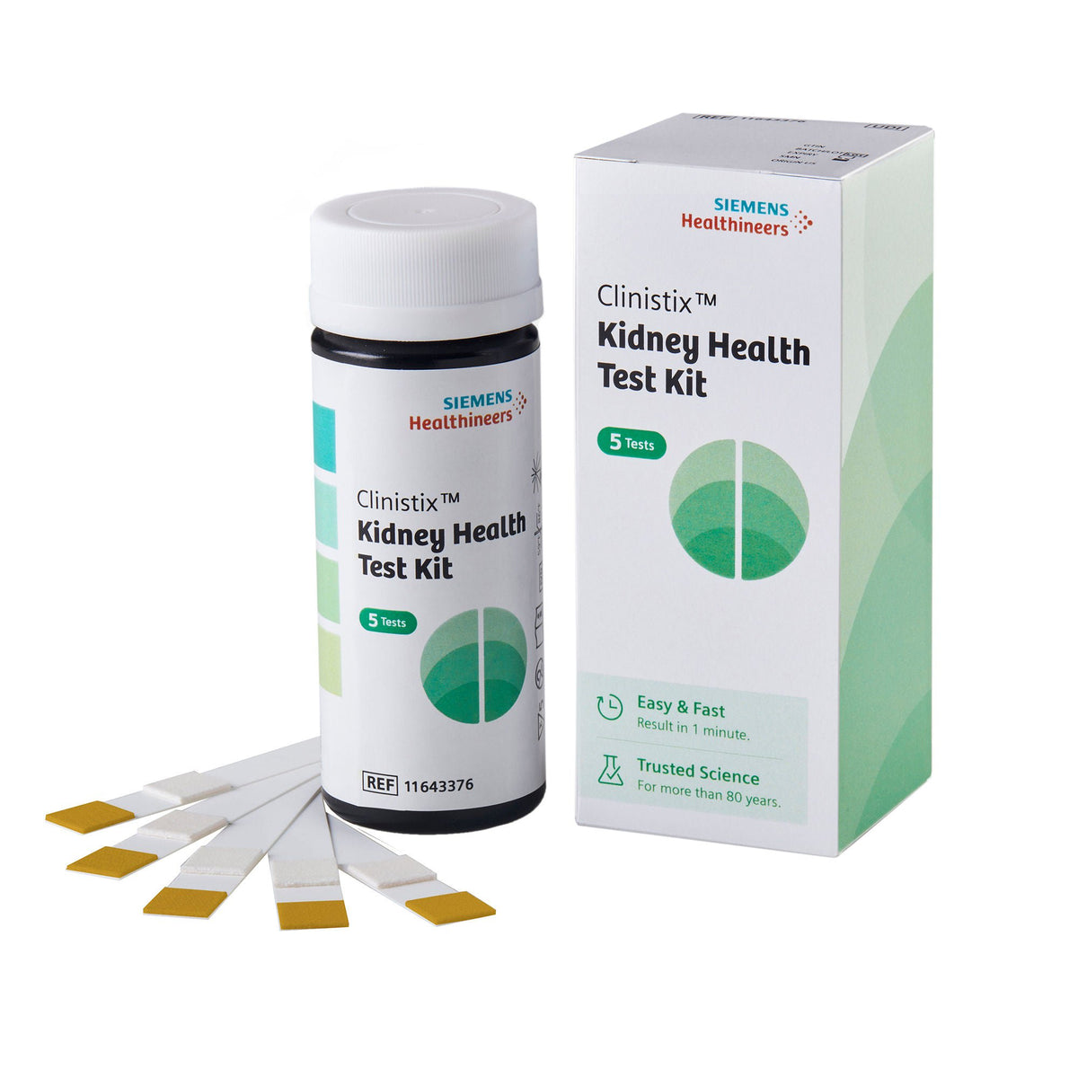 Clinistix™ Kidney Health Test Kit, Urine Test Strips, Five Tests, 1/Kt