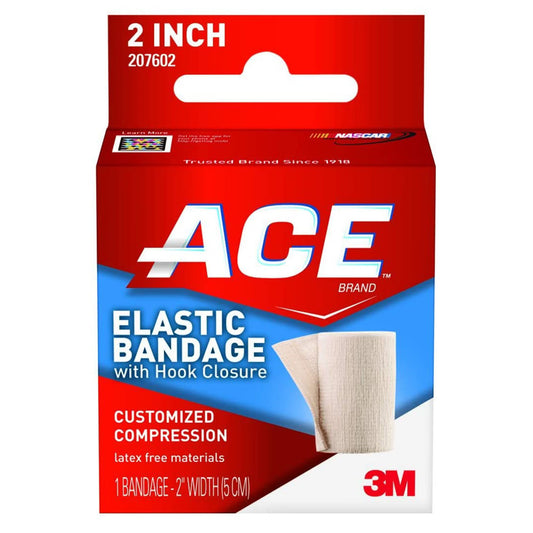 3M™ Ace™ Single Hook-And-Loop Closure Elastic Bandage, 2 Inch X 4-2/10 Foot, 72/Cs