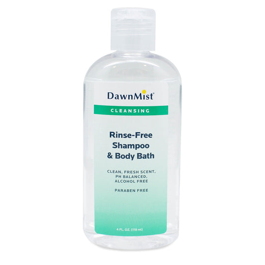 DawnMist® No-Rinse Shampoo and Body Wash, Scented, 4-ounce Bottle, 96/CS