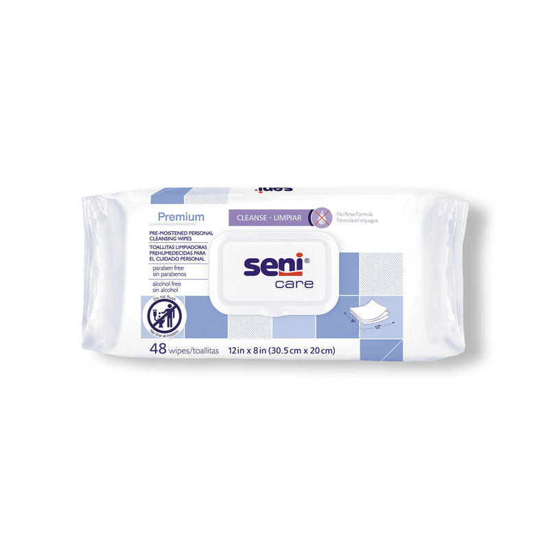 SENI® CARE PREMIUM PERSONAL CLEANSING WIPES, SOLD AS 576/CASE TZMO S-WR48-C11
