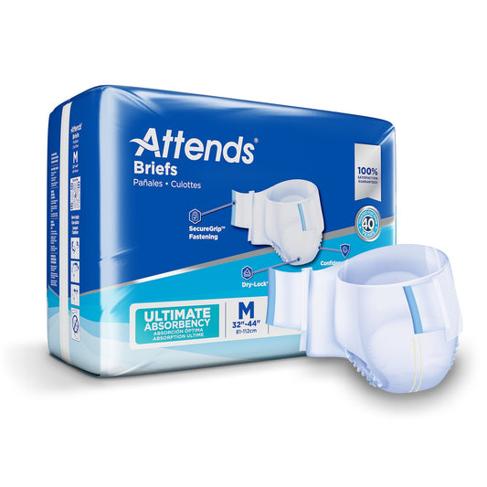 Attends® Advanced Briefs, Medium, 24/Bg