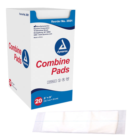 Dynarex® Sterile Abdominal Pad, 5 X 9 Inch, 20/Cs