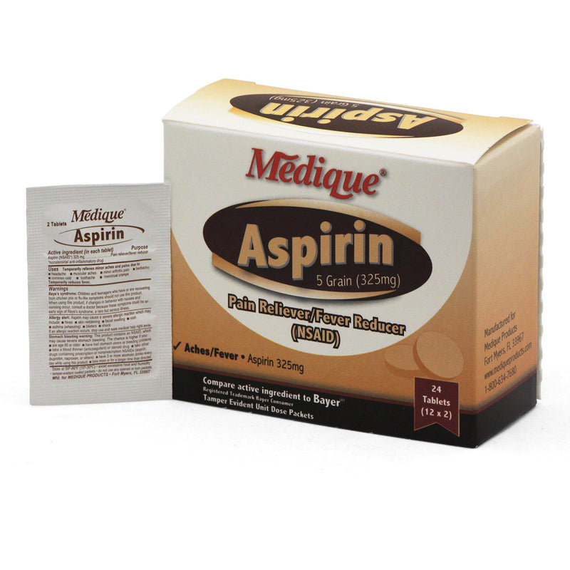 MEDIQUE® ASPIRIN PAIN RELIEF, SOLD AS 25/CASE MEDIQUE 11664