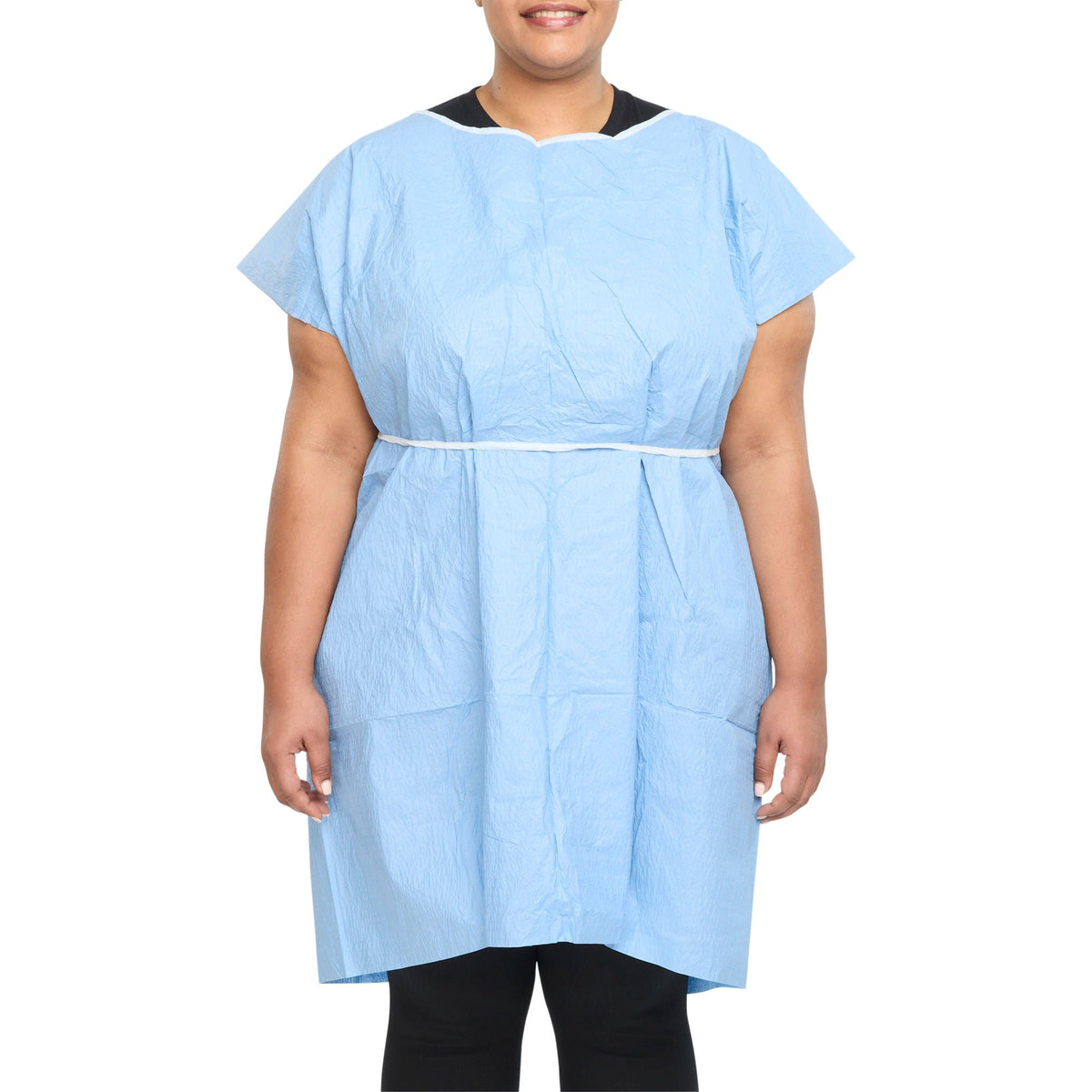 Graham Medical Patient Exam Gown, Extra Large, Blue, 25/CS