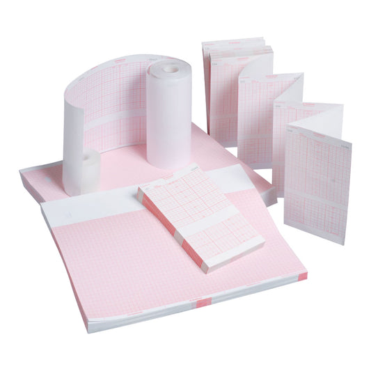 Vyaire Medical Diagnostic Recording Paper For Use With Ge Mac 800 Ecg Machine, 1/Pk