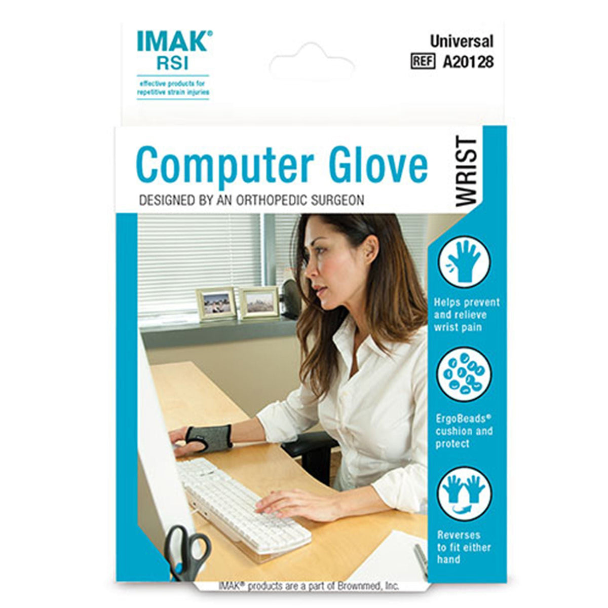 IMAK® RSI Computer Glove, One Size Fits Most, 1/EA