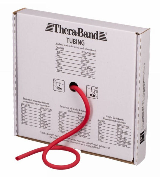 TUBING, THERABAND LEVEL2 RED MED 25FT, 1/EA