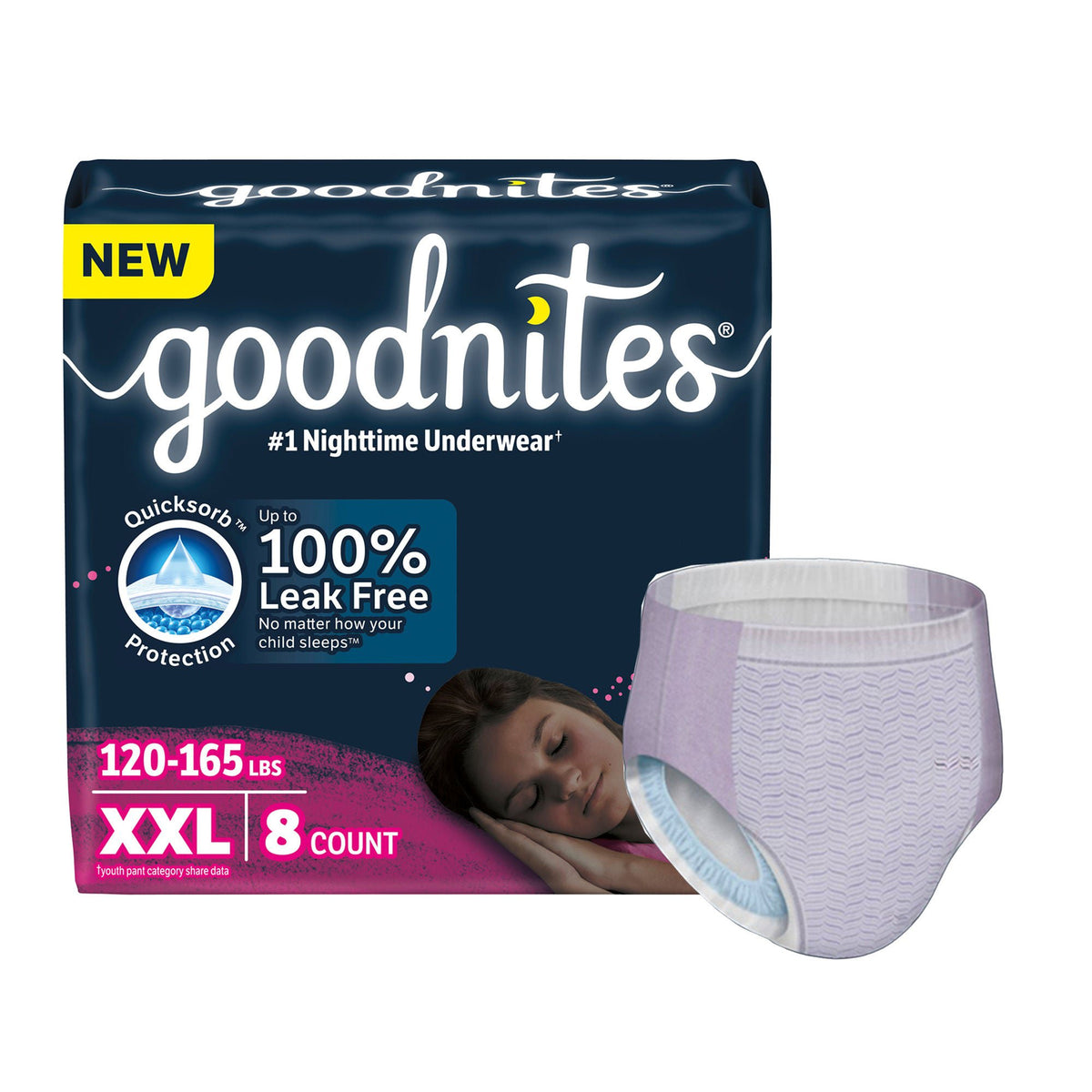 GoodNites® Nighttime Underwear for Girls, 2X-Large, 32/CS