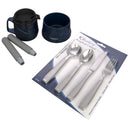 PARKINSONS WEIGHTED KIT, DELUXE INCLUDES: WEIGHTED UTENSIL SET, WEIGHTED INSULATED CUP & BOWL, UNIVERSAL ADULT & LARGE HOLDER, SOLD AS EACH KINSMAN 10