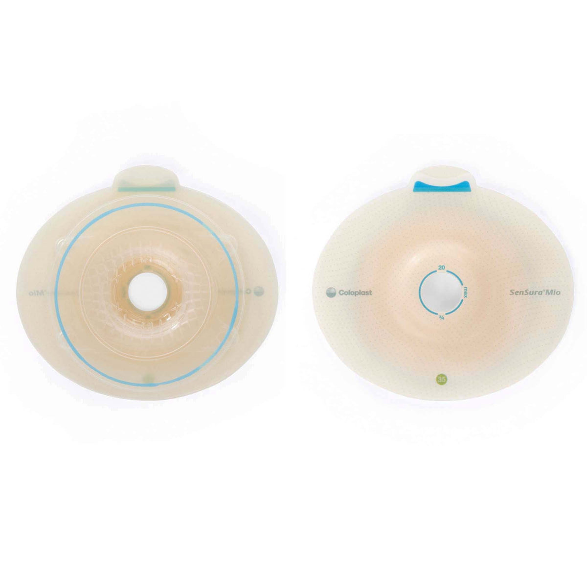 SenSura® Mio Flex Convex Light Ostomy Barrier, 25 mm Stoma Opening, Red Match, 5/BX