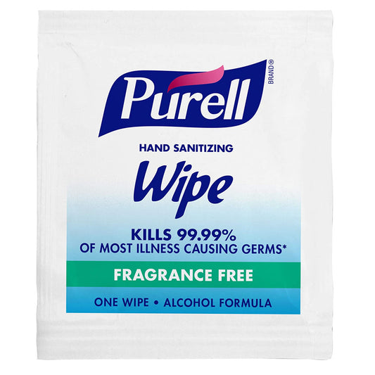 Purell® Hand Sanitizing Wipe, Ethyl Alcohol, Individual Packet, 1000/Cs