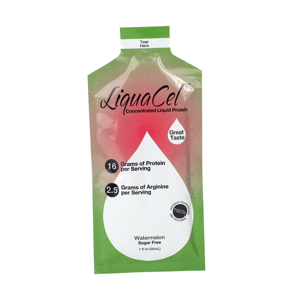 LiquaCel® Watermelon Concentrated Liquid Protein, Sugar Free, 1-ounce Packets, 100/CS