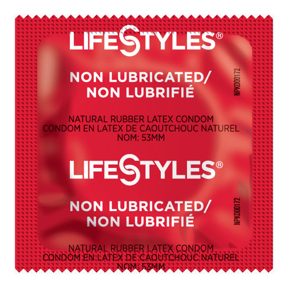 LifeStyles® Nonlubricated Latex Condom, 1/CS