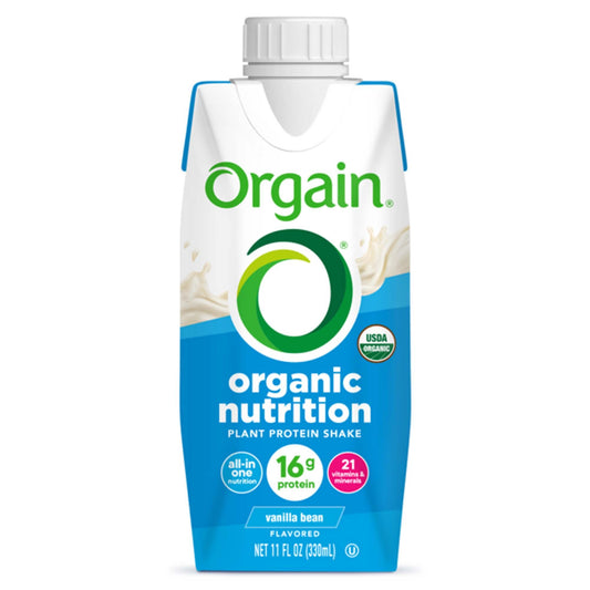Shake, Vegan Organic Orgain Nutrtn Van Bean 330Ml (12/Cs), 12/Cs