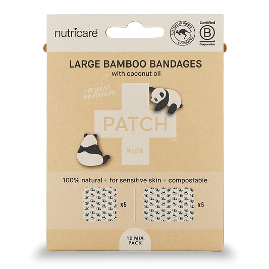 Patch™ Kids (Panda Design) Adhesive Strip With Coconut Oil, Assorted Sizes, 5/Bx