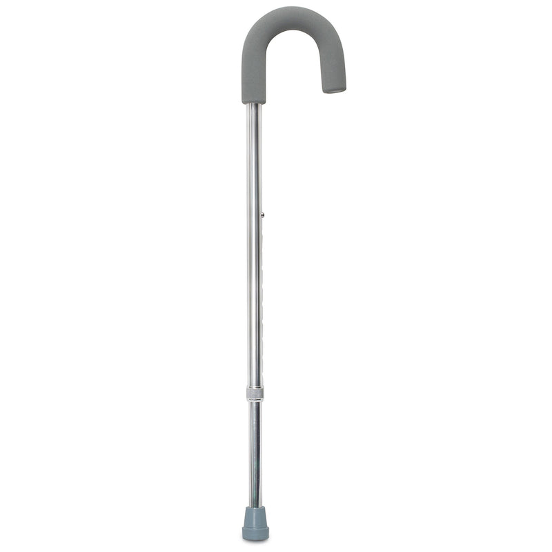 MCKESSON ROUND HANDLE CANE, ALUMINUM, HEIGHT ADJUSTABLE, FOAM GRIP, SOLD AS 6/CASE MCKESSON 146-RTL10342