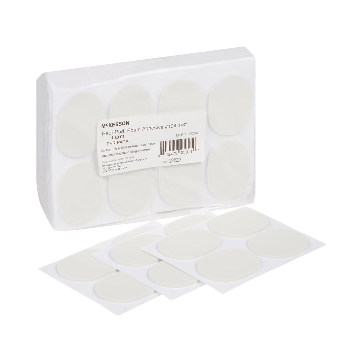 Mckesson Pedi-Pad Foot Pad, Size 104, 100/Pk