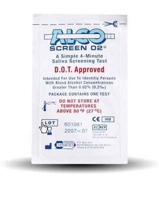 ALCO-SCREEN® .02 RAPID TEST, SOLD AS 24/BOX CHEMATICS 56288
