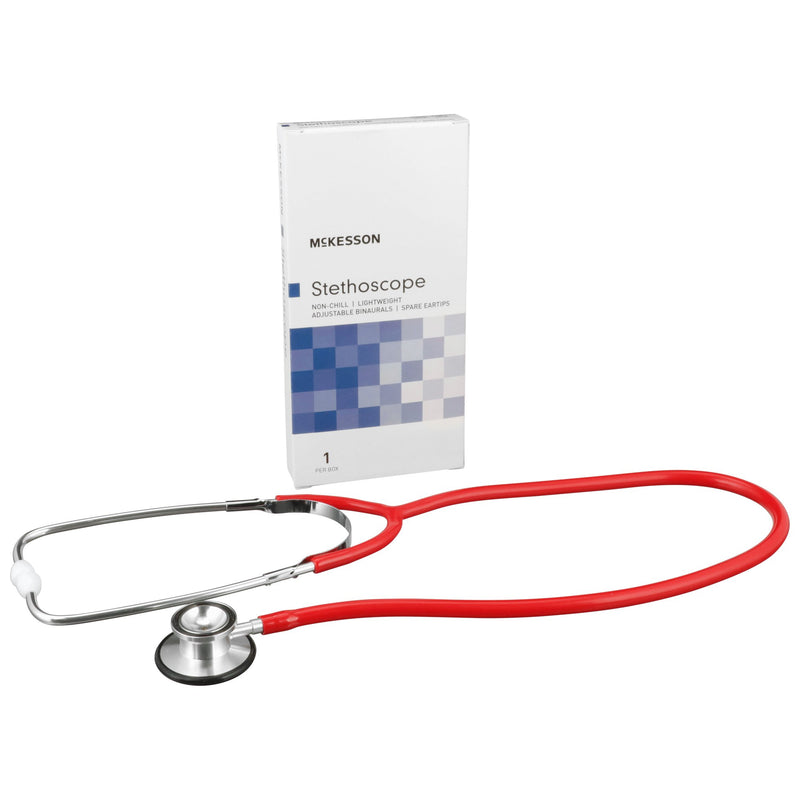 MCKESSON CLASSIC DUAL HEAD STETHOSCOPE, RED, SOLD AS 1/EACH MCKESSON 01-670RGM
