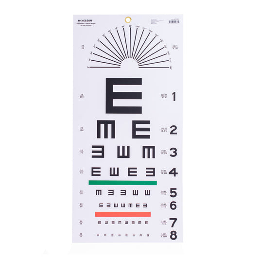 Mckesson Eye Test Chart, Tumbling E, 5/Bg