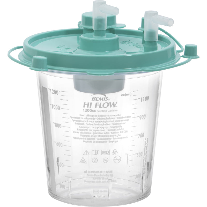 HI-FLOW™ RIGID SUCTION CANISTER FOR USE WITH BEMIS QUICK-DRAIN™ SYSTEMS, 1200 ML, SOLD AS 48/CASE BEMIS 484410