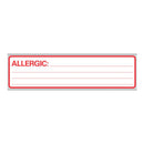 Timemed Pre-Printed Allergy Alert Label Removable Tape, 6 x 1 Inch, 1/RL